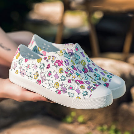 2025 Cross-Border Luchi Crocs Couple Graffiti Men's and Women's Casual Baotou Wading Outdoor Beach Breathable Sandals