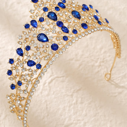 European and American All-match Bride Wedding Hair Accessories Light Luxury Full Diamond Birthday Party Crown Baroque Vintage Rhinestone Crown