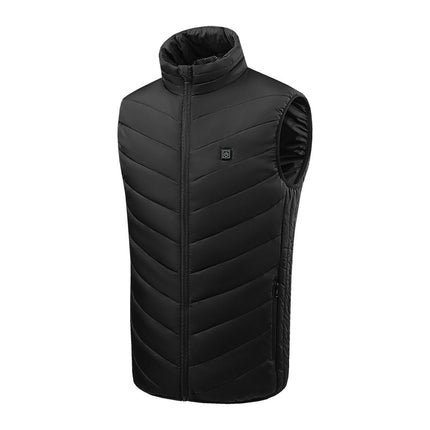 Winter New Cross-Border Heated Vest with Stand Collar, Heated Men's Vest, USB Smart Electric Heating Vest for Men