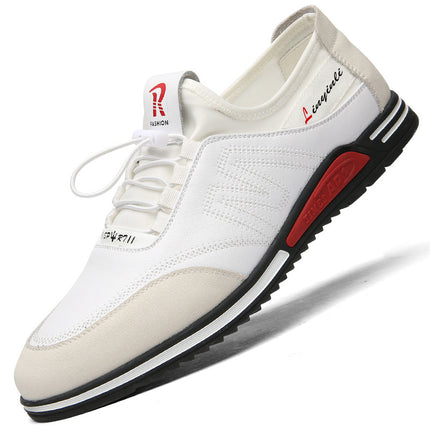 Men's Sports and Leisure Leather Shoes, Korean Style Youth Trendy Shoes, Soft Sole Heightening Men's Shoes, Four-Season Leather Shoes, Drop Shipping