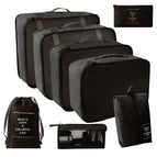 Black [eight-piece set including triangular bag]