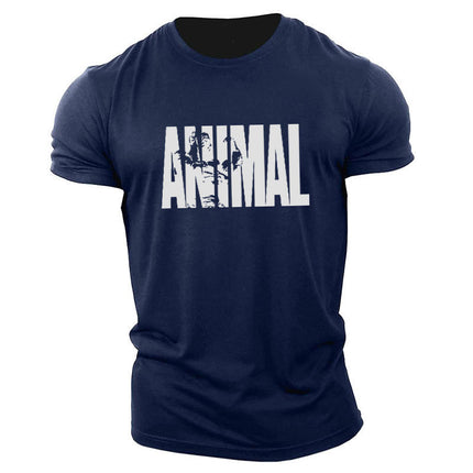 Trendy Cotton Elastic Loose Muscle Training Brothers Clothes Summer Fitness Sports T-shirt Short Sleeve Men's Running Half Sleeve