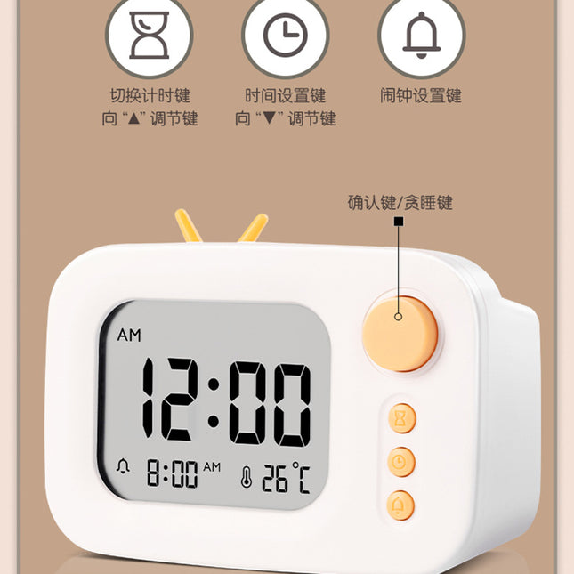 Alarm clock Creative mute lazy alarm clock student Alarm Clock Deli home clock wake-up artifact strong wake-up