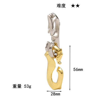 puzzle zinc alloy unlock Kong Ming lock magic alloy educational toys nine-chain intelligence unlock buckle full set