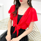 Big red bubble sleeves / M