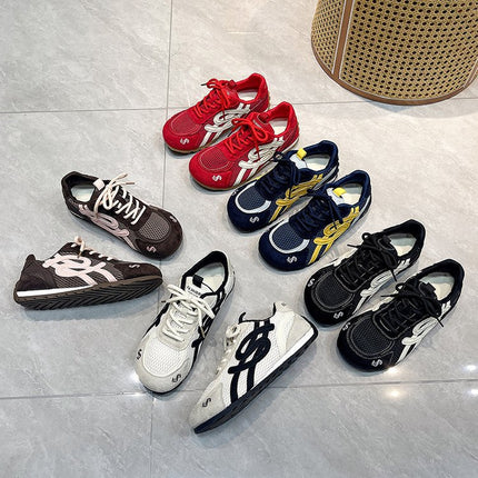 Retro Cortez-Style Women's White Sneakers 2026 Autumn New Fashion Trendy Color-Blocking Versatile Casual Shoes German Training Shoes