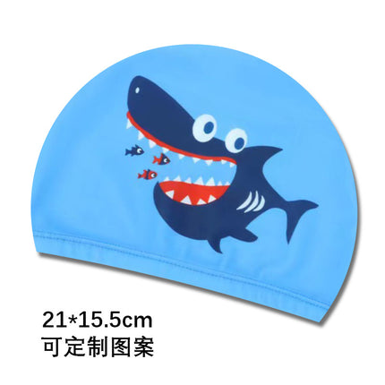 Cartoon Children's Swimming Cap Printed Cute Fashionable Cloth Cap for Boys and Girls Comfortable Non-Stretching Swimming Cap Cloth Cap Quick-Drying
