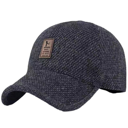 Winter Warm Baseball Cap Cold-proof Ear Protection Men's Duck Cap Baseball Cap Middle-aged and Elderly fleece-lined Thickened Hat Men