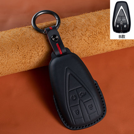 Suitable for Changan head layer cowhide key cover Escape cs75cs35cs55PLUS Auchan X5X7 UNI genuine leather