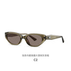 C2/light tea inner green-coated diaphragm transparent gray tea frame [including mirror box]