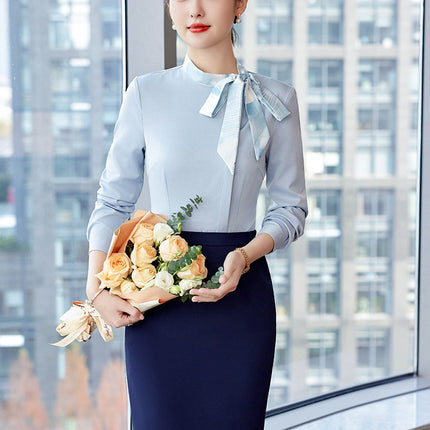 Hotel Reception Work Clothes High-end Chinese Restaurant Hotel Waiter Work Clothes Professional Shirt suit Women