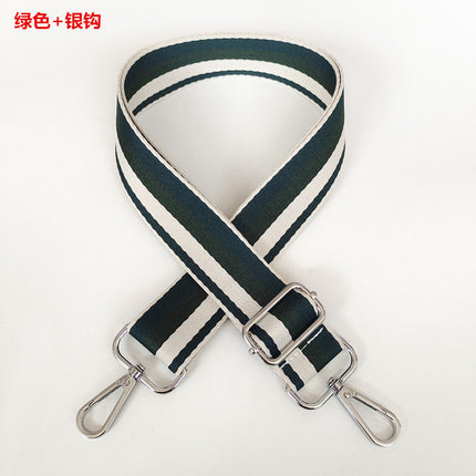 Thickened Color Stripe Wide Shoulder Strap Adjustable Shoulder Crossbody Bag Strap Small Fresh Women's Bag Extended Belt Wholesale Belt