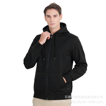 2025 New Smart Heating Sweatshirt Single Control Seven Zones with Digital Display Electric Heating Sweatshirt Cross-Border Winter Electric Heating Sweatshirt
