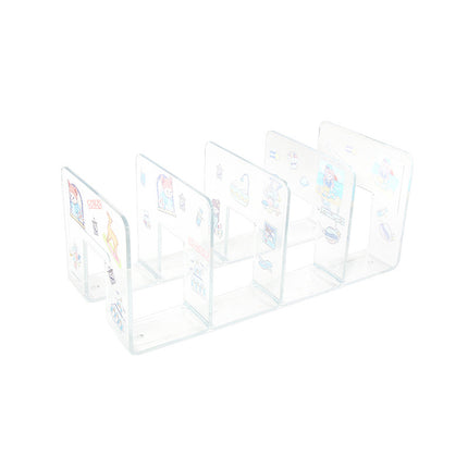 Book Stand Transparent Bookshelf Acrylic Book Stand Instagram Storage Table Book Thickened Documents Book Office Supplies Exhibition