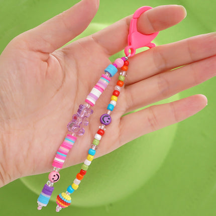 Factory direct supply handmade beaded mobile phone lanyard bluetooth speaker lanyard flashlight fan selfie stick U disk sling