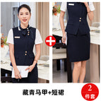 Navy blue vest + skirt / S