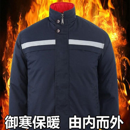 Winter Cold-proof Clothing State Grid Work Clothes Cotton Men's Winter Jacket Gas Station Winter Clothing Outdoor Logistics