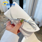 Transparent blue silver frame