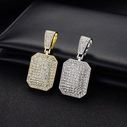 Amazon's Best-Selling Street Hip-Hop Full Diamond Square Pendant Ins Normcore Cold Style Pendant Dropshipping