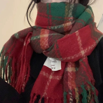 Cross-Border Scarf New Imitation Cashmere Scarf for Women Autumn and Winter Thickened Warm Shawl Solid Color Student Scarf for Men Wholesale
