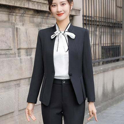 Cross-Border Hotel Work Clothes, Feminine Goddess Style, Professional Formal Suit, Front Desk Cashier Manager Work Clothes