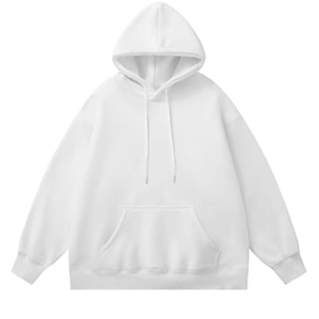 24 Autumn and Winter New Hooded Sweater Women's Loose Korean Solid Color Hoodie Custom fleece-lined Thickened Sweater Coat Women