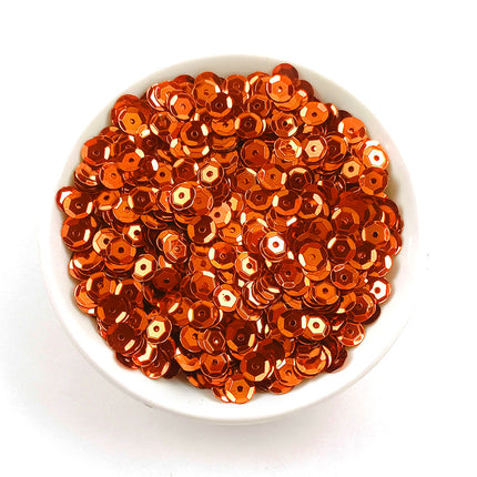 6MM round curved surface hole PVC sequins jewelry accessories concave and convex surface wholesale flat bottom hexagonal sewing clothing beads