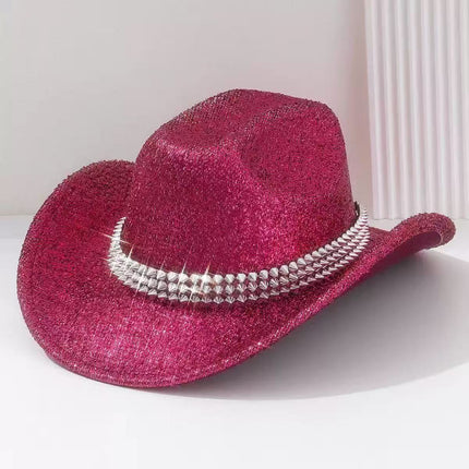 Solid Color Light Board Felt Western Cowboy Hat Outdoor Autum Hat Women's Simple French Hat Men's High-End