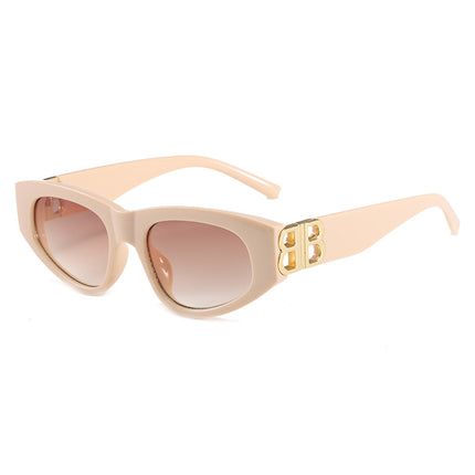 European and American New Style Trendy Flat Glasses for Women with Round Faces, Vintage Sunglasses with Uv Protection, Amazon Cross-Border High-End