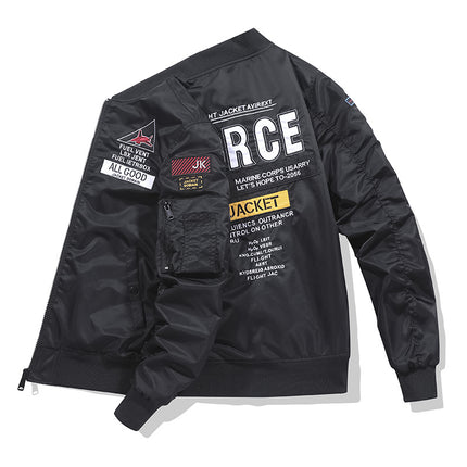 Heavy Embroidered Tough Guy Jacket Live Supply Cotton Thickened Air Force ma1 Bomber Jacket Men's Bomber Jacket