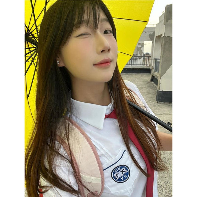 Small Rate Same Style Middle School Uniform Women's Short-sleeved Shirt Organ Pleated Senior high school Students Graduation Class Uniform Basic suit