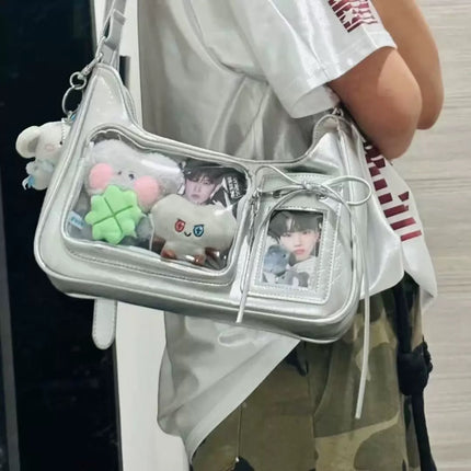 Two-Dimensional Small Card Version New Original Homemade Pain Bag Niche Cute Small Snack Junior High School Student Crossbody Bag Women's Bag