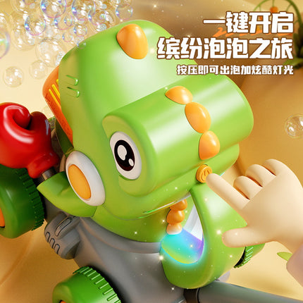 Dinosaur Trolley Bubble Blowing Machine Cute Fun Animal Modeling Children's Walkers Rabbit Push Music Stall Toys
