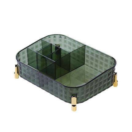 Light Luxury Desktop Storage Box Household Transparent Cosmetic Storage Box Bedroom Storage Box Storage Basket Storage Rack