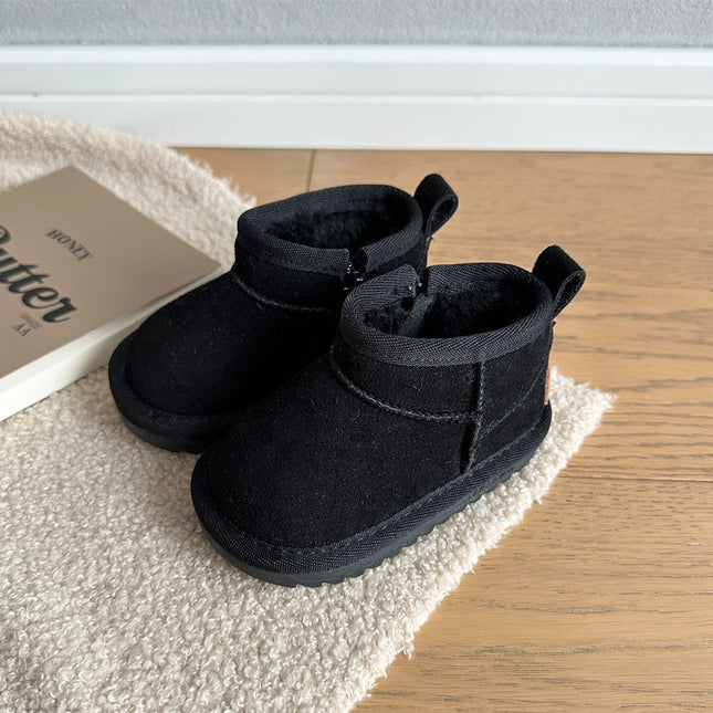 Children's Snow Boots Winter Boys' Thickened fleece-lined Cotton Shoes Girls' Warm Cotton Boots Children 1-3 Years Old Baby Shoes
