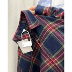 711 wine red plaid / M
