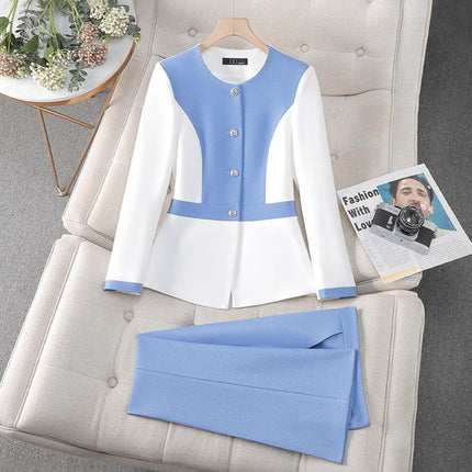New High-Quality Tailcoat Set, Women's Business Office Jacke