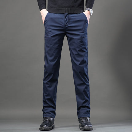 Dropshipping 2025 New Spring and Autumn Men's Casual Pants Slim Straight Versatile Business Dress Pants