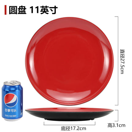 Black and Red Noodle Restaurant Special Bowl Beef Noodle Bowl Commercial Melamine Ramen Bowl Soybean Milk Wonton Porridge Bowl Breakfast Bowl Plastic Bowl