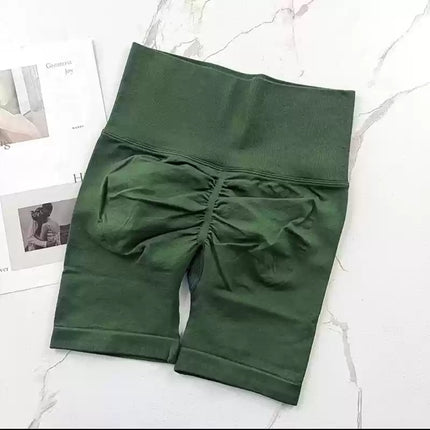 High-Waisted Summer Women's Elastic Slimming Yoga Shorts Quick-Dry Running Shorts Fitness Shorts