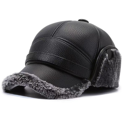 Winter Warm Baseball Cap Cold-proof Ear Protection Men's Duck Cap Baseball Cap Middle-aged and Elderly fleece-lined Thickened Hat Men