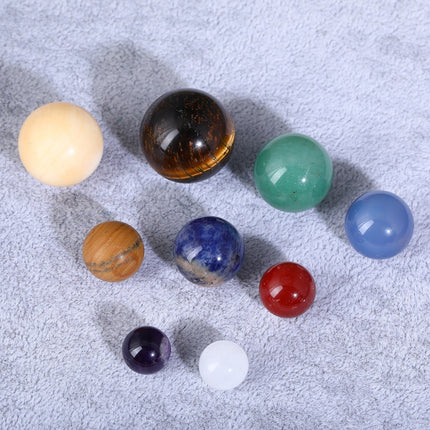 Natural Stone Crystal Planet Solar System Nine Planets suit Crystal Ore Specimen Energy Stone Wholesale Collection Gift