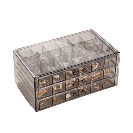 Transparent Jewelry Storage Box Multi-Layer Large-Capacity Ring Earrings Necklace Bracelet Household Internet Celebrity Drawer-Type Jewelry Box