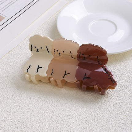 Cute Cartoon Puppy Hairpin for Women with Hair on the Back of the Head, Shark Clip, High-End Large-Volume Hairpin Hairpin Headgear