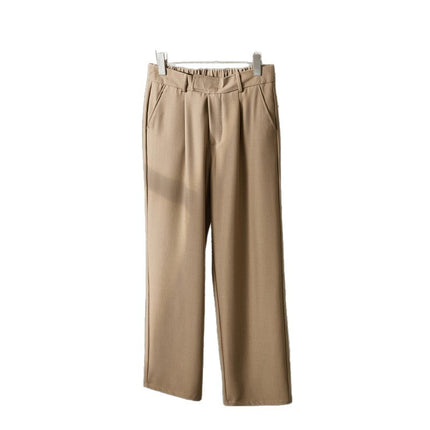 2025 New Loose Straight Casual Pants for Men Korean Style Trendy Versatile Thin Drape Wide-Leg Floor-Length Trousers