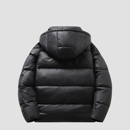 Black Gold Cotton Clothes Men's Coat Couple's Graphene Hooded Cotton-padded Coat Cold-proof Thickened Warm plus size Cotton-padded Coat Coat