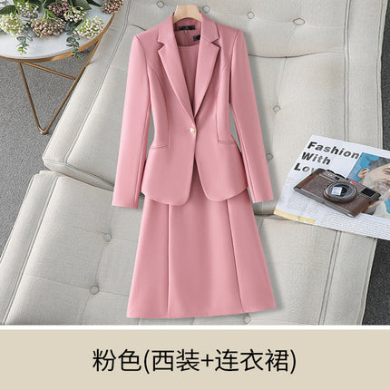 2025 Autumn and Winter Export Professional Suit Suit Two-Piece Vest Dress Work Clothes Professional Skirt 8515