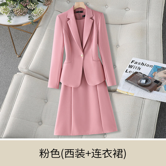 2025 Autumn and Winter Export Professional Suit Suit Two-Piece Vest Dress Work Clothes Professional Skirt 8515