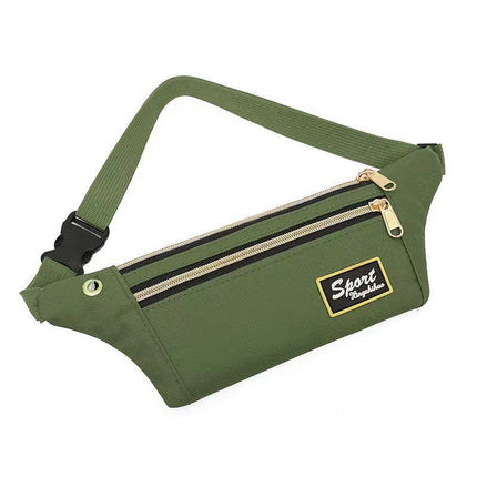 Waist Bag Men's and Women's Multi-functional New Embroidery Outdoor Sports Waterproof Thick Fashion Invisible Site Money Collection Mobile Phone Bag