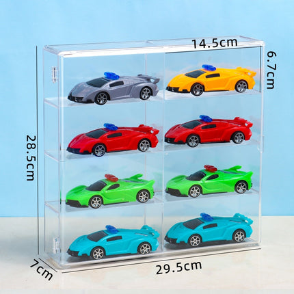 1:64 Alloy Car Storage Box Hot Wheels Domeka Kidsren's Flap Pocket Pants Car Organizer Multi-Layer Display Rack